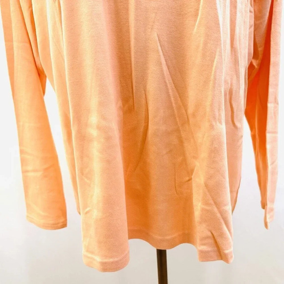 NWT CROFT & BARROW Women Long Sleeve Pullover Cotton The Classic Tee Shirt Sz 2X - Picture 3 of 12